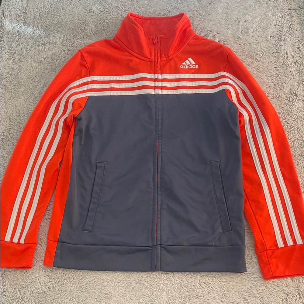 Adidas Red and Black Track Jacket SZ M 10  12